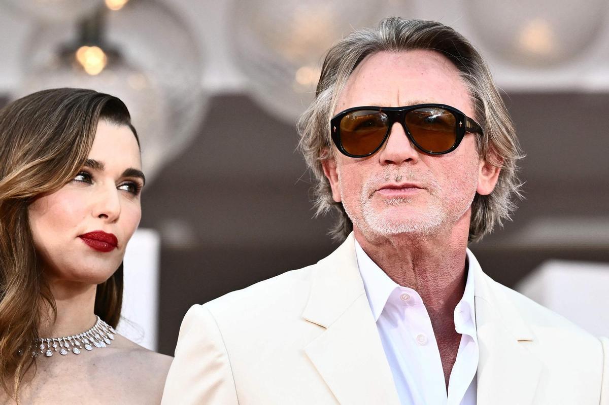 Daniel Craig y su mujer Rachel Weisz en Venecia.