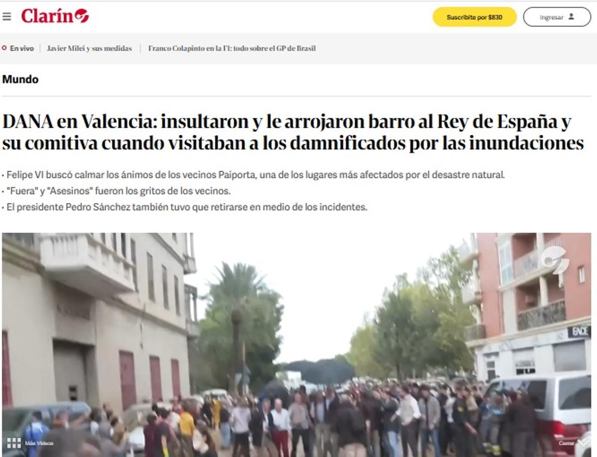 La tensión en PAiporta, en el diario argentino Clarín