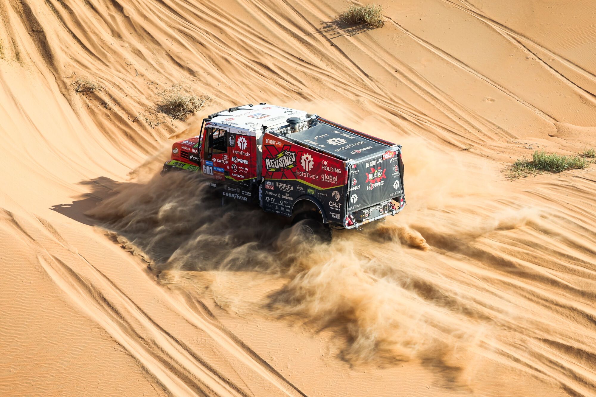 601 LOPRAIS Ales (cze), RODEWALD Darek (pol), KRIPAL David (cze), Iveco, Instatrade Loprais Team de Rooy FPT, Trucks, action during the Stage 10 of the Dakar 2025 on January 15, 2025 between Haradh and Subaytah, Saudi Arabia - Photo Florent Gooden / DPPI AFP7 15/01/2025 ONLY FOR USE IN SPAIN. FLORENT GOODEN / DPPI Media / AFP7 / Europa Press;Auto;DAKAR;Motorsport;rally;RALLY-RAID;SAUDI ARABIA;DAKAR 2025 - STAGE 10;