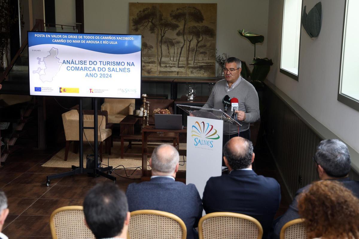 El presidente comarcal, David Castro, en la presentación.