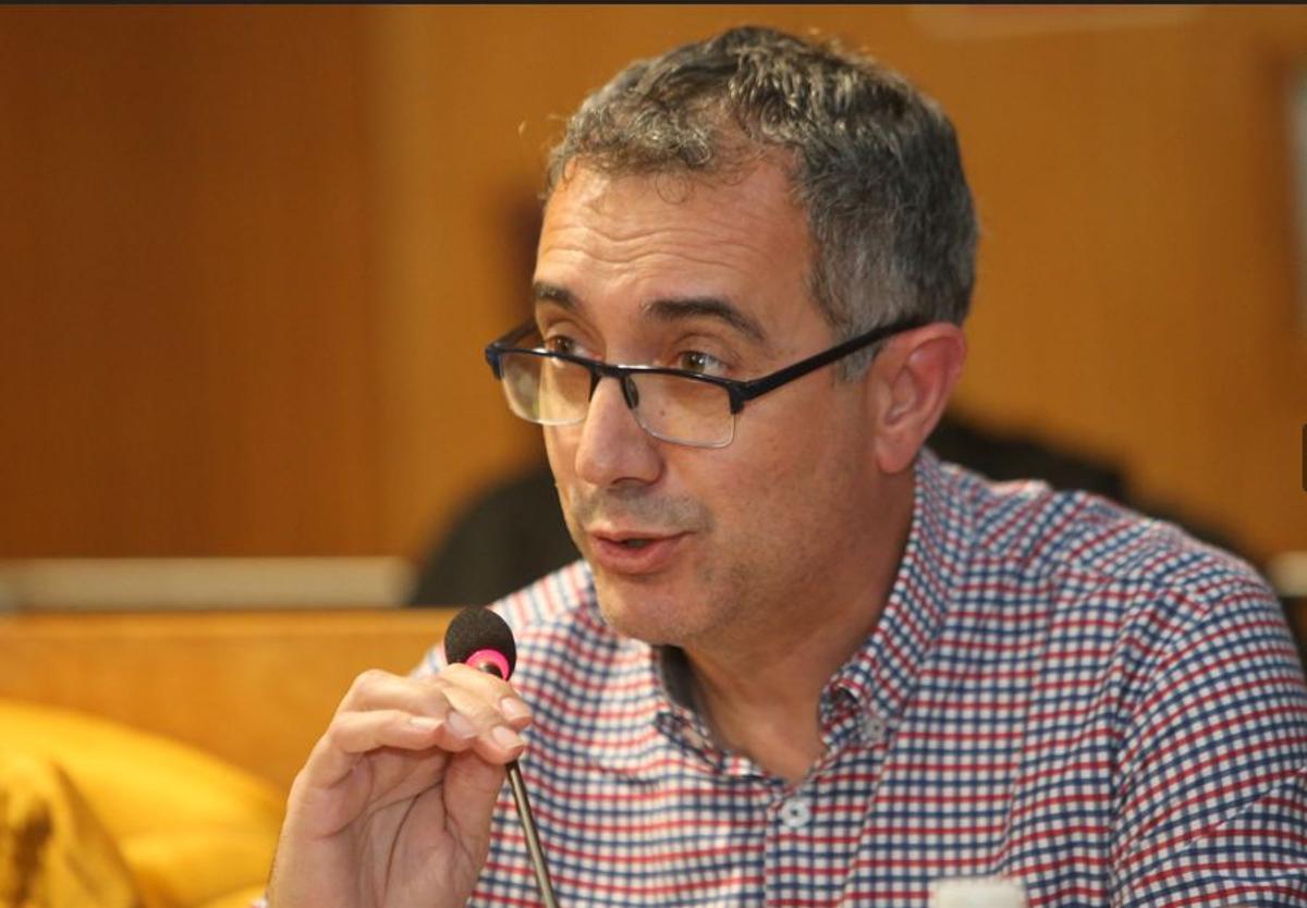 Rafa Soliño, en un pleno de la corporación.