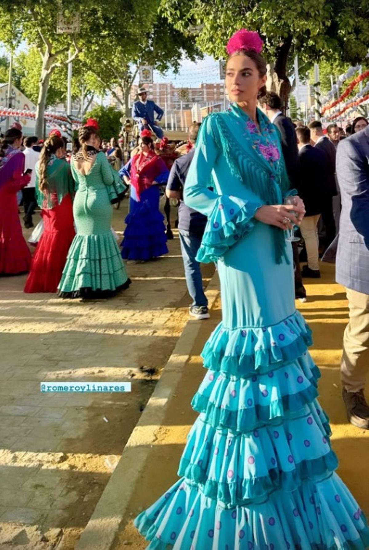 Rocío Crusset, en la Feria de Sevilla, en una imagen de su Instagram.