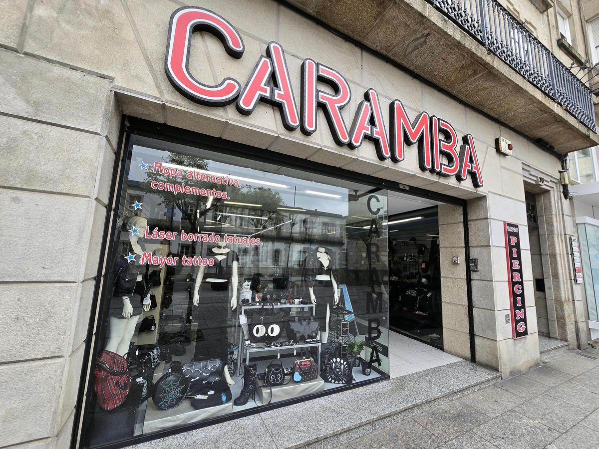 Escaparate de la tienda ubicada en la calle del Progreso (Vigo).