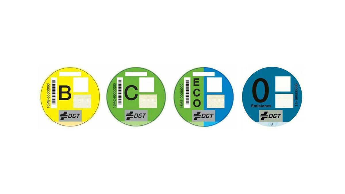 Las 4 etiquetas medioambientales de la DGT