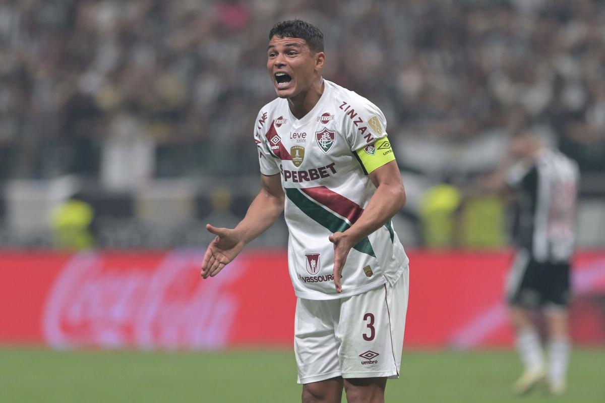 Thiago Silva, capitán de Fluminense, que buscará los cuartos de final ante el Inter de Milán.