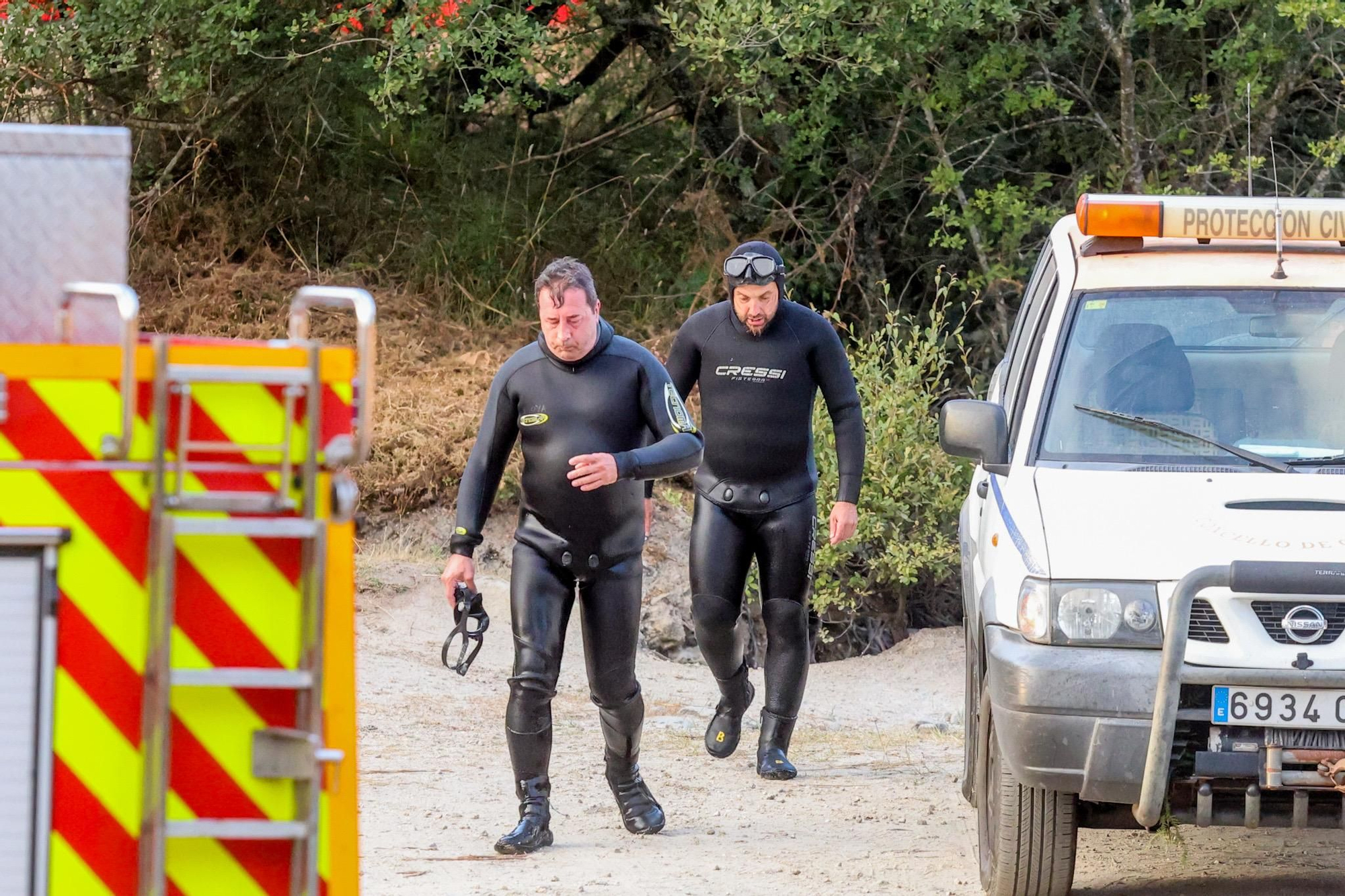Buzos hallan el cuerpo sin vida de un niño en la laguna de Pedras Miúdas, en Catoira