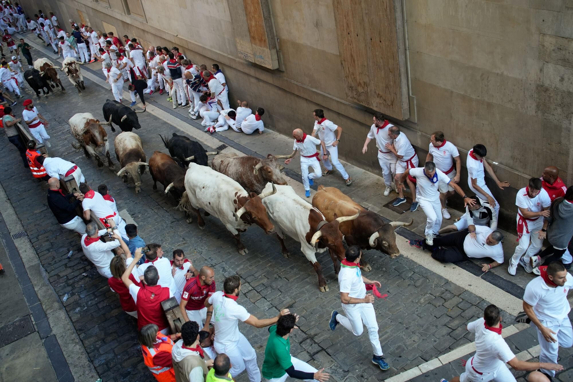 Cuarto encierro de los Sanfermines 2025, en imágenes.