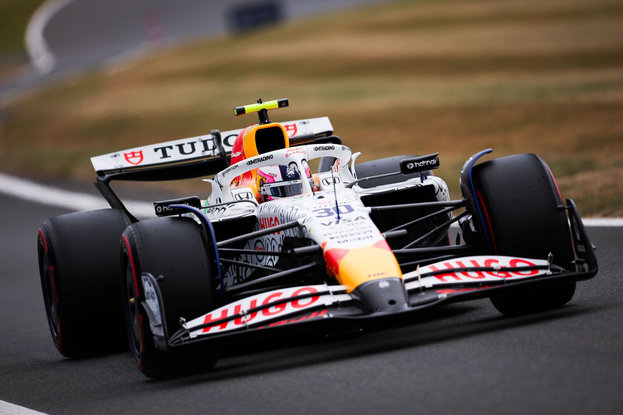 30 LAWSON Liam (nzl), Visa Cash App RB F1 Team VCARB02, action during the Formula 1 Qatar Airways British Grand Prix 2025, 12th round of the 2025 FIA Formula One World Championship from July 4 to 6, 2025 on the Silverstone Circuit, in Silverstone, United Kingdom - Photo Eric Alonso / DPPI AFP7 05/07/2025 ONLY FOR USE IN SPAIN. Eric Alonso / DPPI / AFP7 / Europa Press;f1;formula 1;FORMULE 1;Motorsport;SILVERSTONE;Sport;UNITED KINGDOM;F1 - BRITISH GRAND PRIX 2025;
