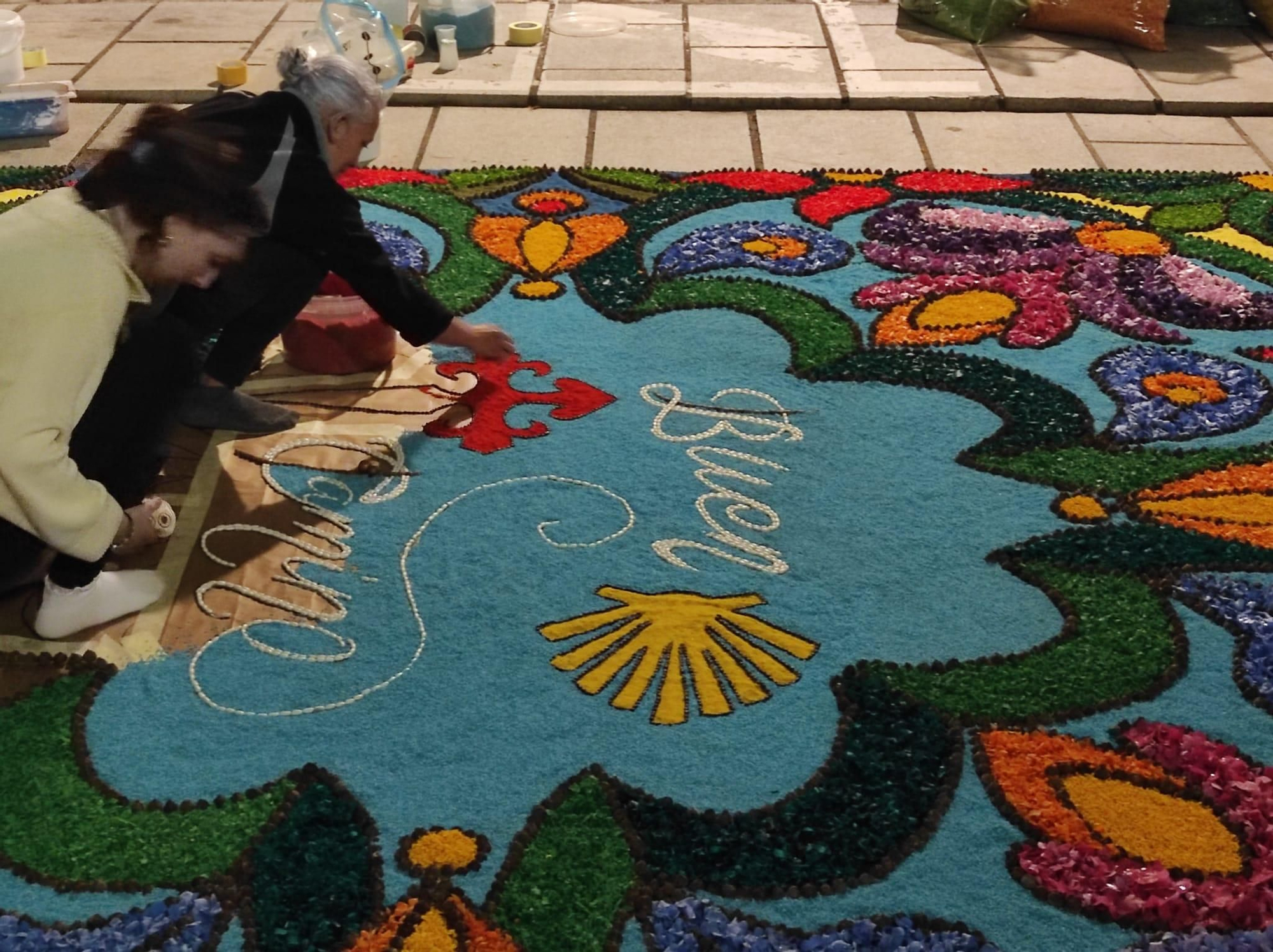 El Colectivo Independiente Alfombrista de Bueu en Castropol (Asturias)
