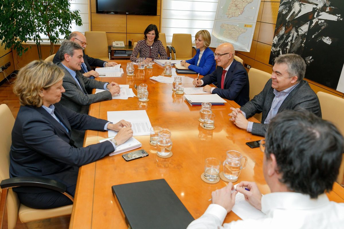 Santos Cerdán en la reunión de noviembre de 2019