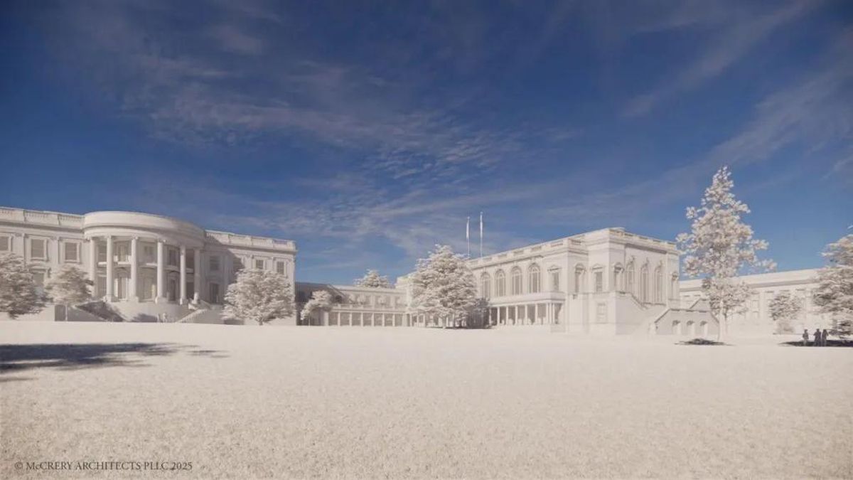 Así quedará el exterior del ala este renovada de la Casa Blanca.
